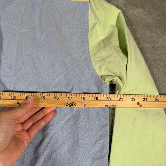 Ralph Lauren Shirt Mens Large Multicolor Pastel Colorblock LS Button Down - Picture 9 of 11